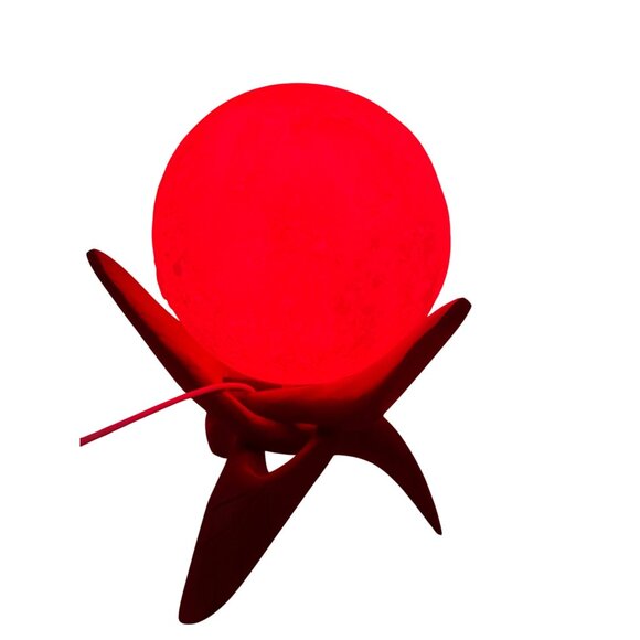 Enchanting 3D Printed Lunar Lamp Glows & Transforms Mystical Ambient Room Decor - Picture 1 of 10